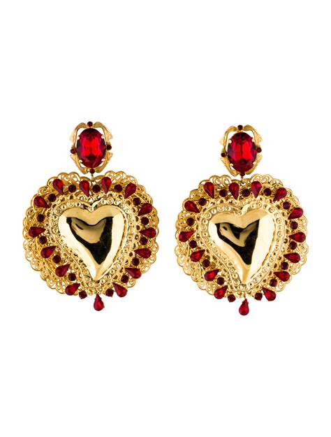 dolce gabbana heart earrings